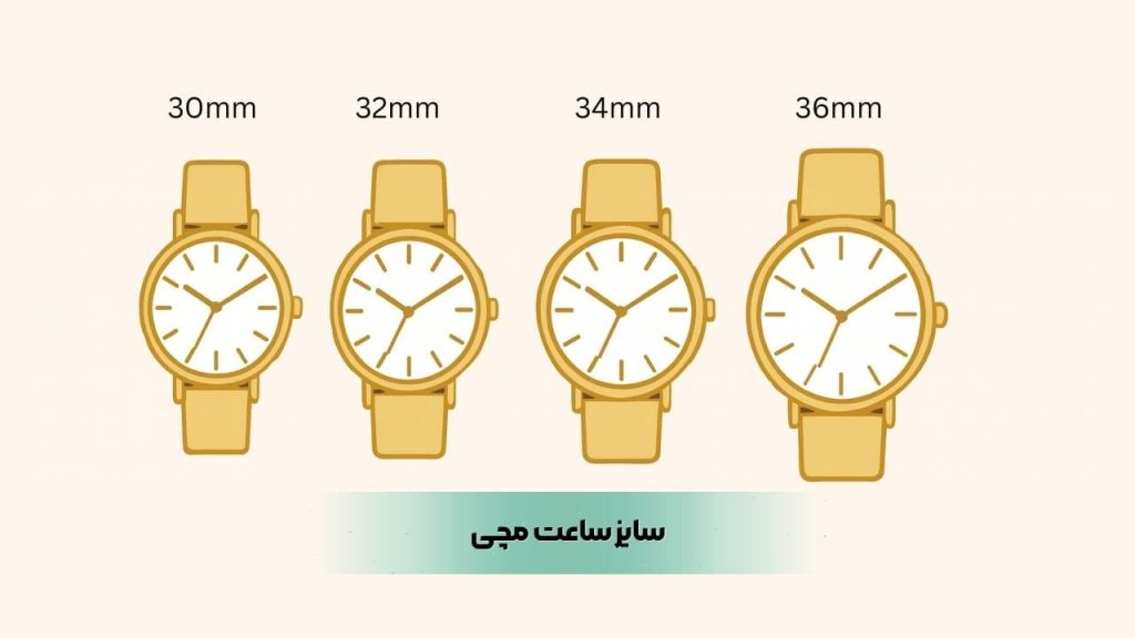 سایز ساعت مچی